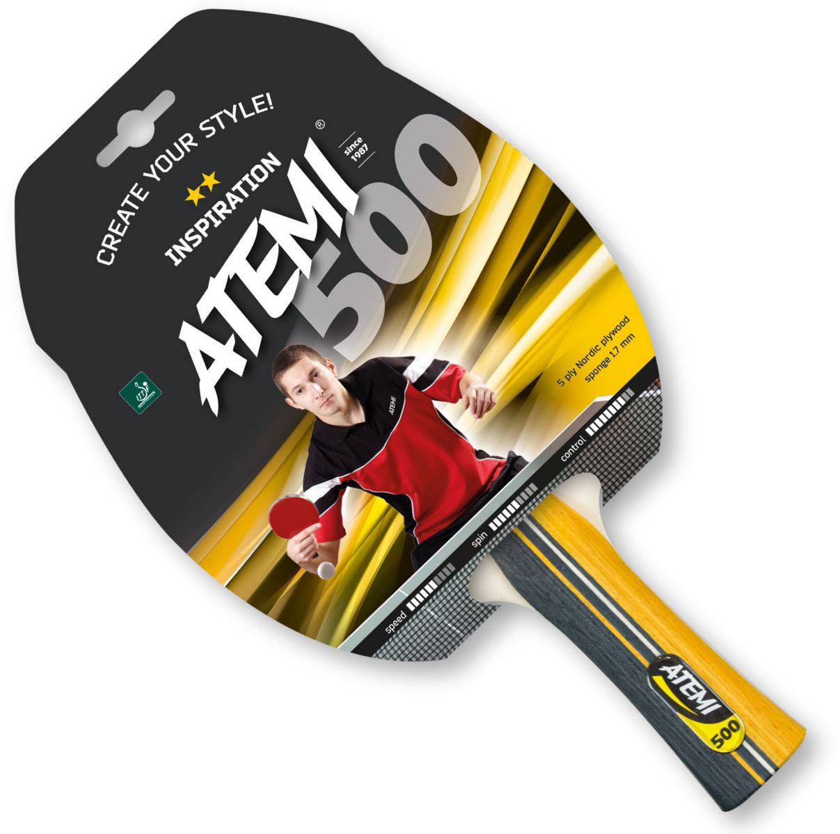 Atemi tafeltennis 500 Concave 2 ster ITTF