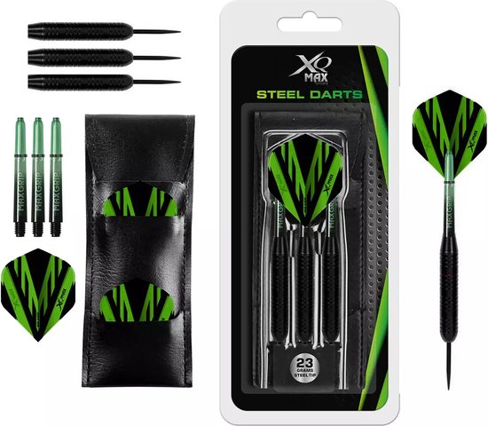 XQ Max black coated 23 grams brass darts set