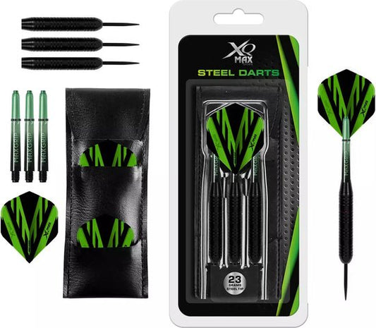 XQ Max black coated 23 grams brass darts set