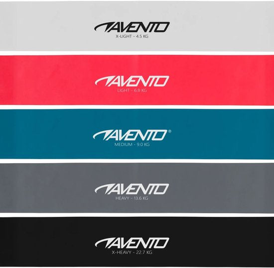 Avento Fitness Weerstandsbanden Set Latex - 5 Niveaus