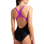 Arena Dames Nuance Swimsuit Swim Pro Back L black/very-fuchsia