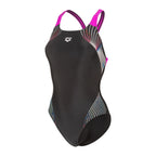 Arena Dames Nuance Swimsuit Swim Pro Back L black/very-fuchsia