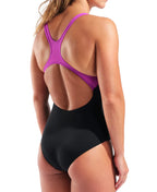 Arena Dames Placement Swimsuit Swim Pro Back black/multi/very-fu
