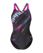 Arena Dames Placement Swimsuit Swim Pro Back black/multi/very-fu