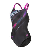 Arena Dames Placement Swimsuit Swim Pro Back black/multi/very-fu