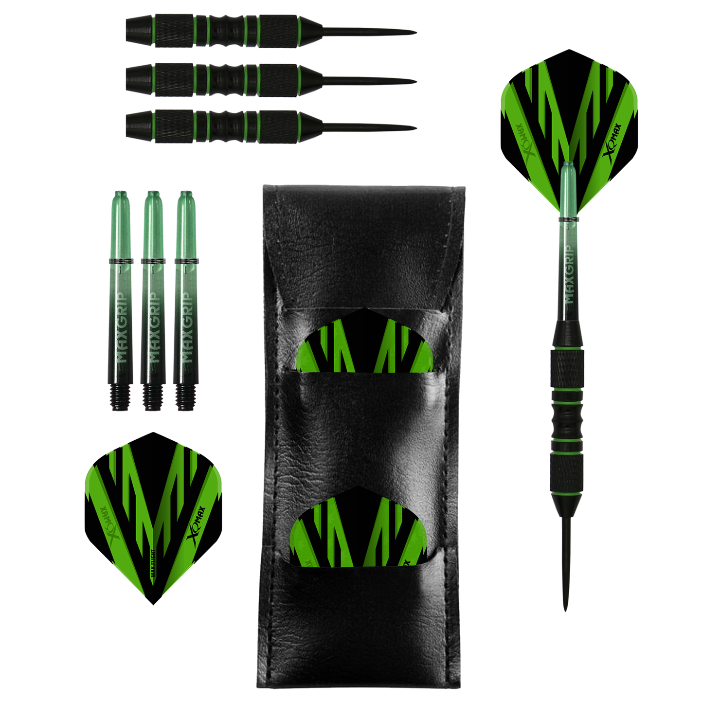 XQ Max black coated 23 grams brass darts set