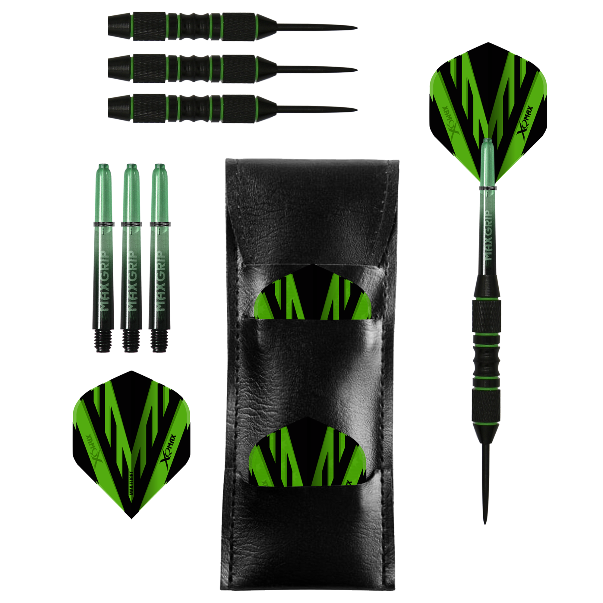 XQ Max black coated 23 grams brass darts set