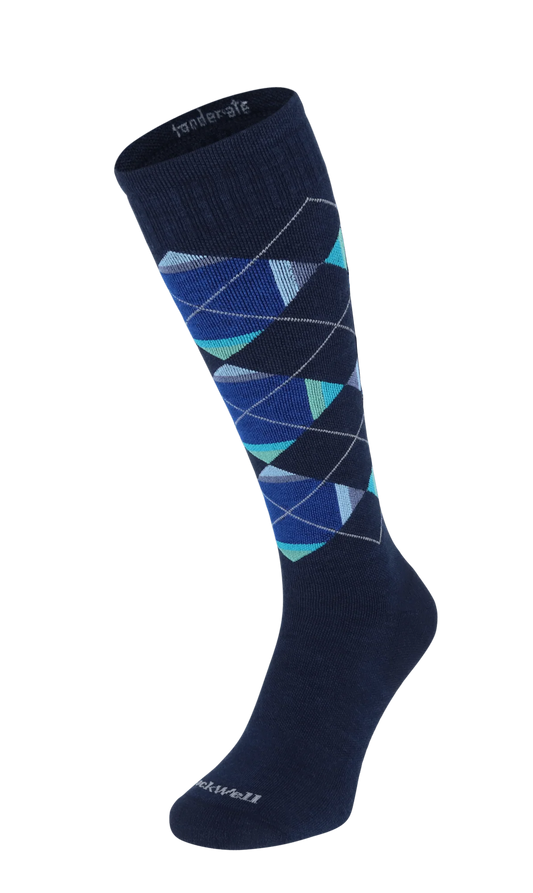 Sockwell Prism Argyle Heren Compressiekousen Klasse 1 Navy