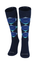 Sockwell Prism Argyle Heren Compressiekousen Klasse 1 Navy