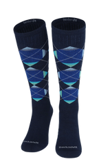 Sockwell Prism Argyle Heren Compressiekousen Klasse 1 Navy