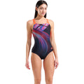 arena Performance Jellyfish Swim Pro Back  - Black-Multi-Bright Coral