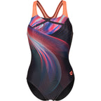 arena Performance Jellyfish Swim Pro Back  - Black-Multi-Bright Coral