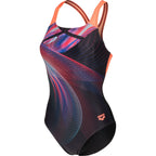 arena Performance Jellyfish Swim Pro Back  - Black-Multi-Bright Coral
