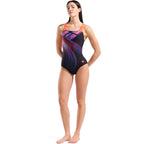 arena Performance Jellyfish Swim Pro Back  - Black-Multi-Bright Coral