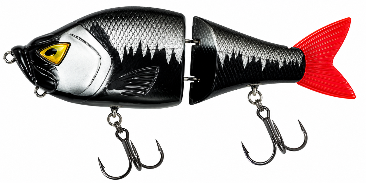 LFT Big Evil Angry Swimbait 13cm. 50gr. Sinking night black silver shad