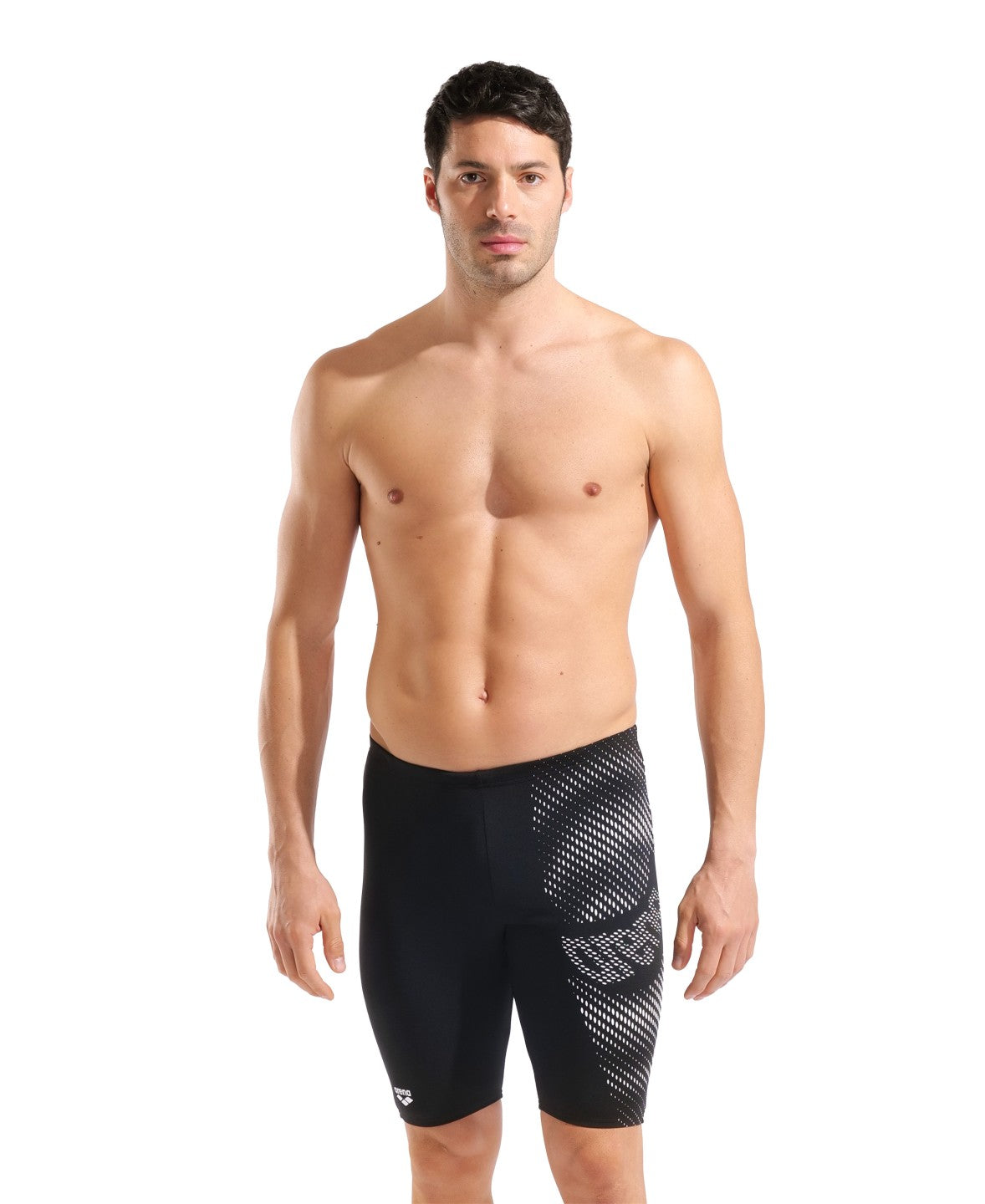 Arena Distortion Swim Jammer Black-White