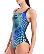 Arena Peacock swimsuit pro back Multi Green-black